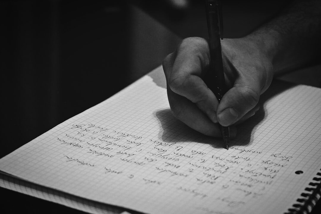 author editing manuscript